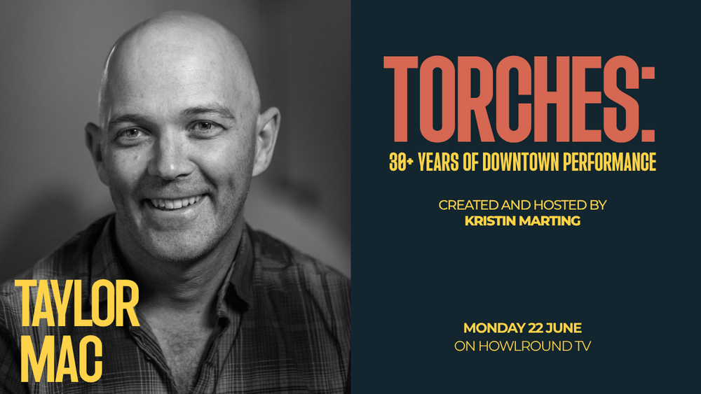 Taylor Mac conversation graphic. 