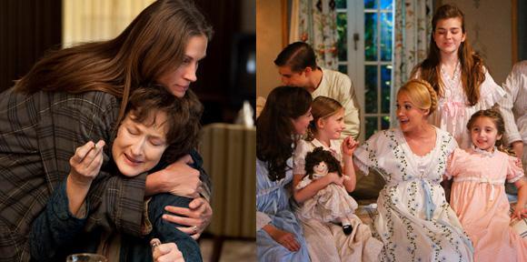 Stills from August: Osage County and NBC's The Sound of Music.