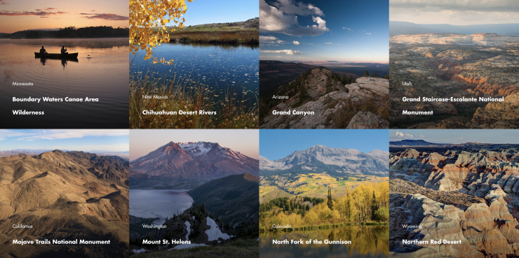 eight pictures of national parks