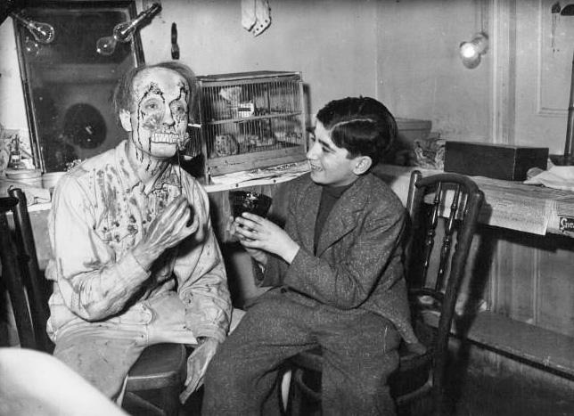 vintage photo of special effects makeup