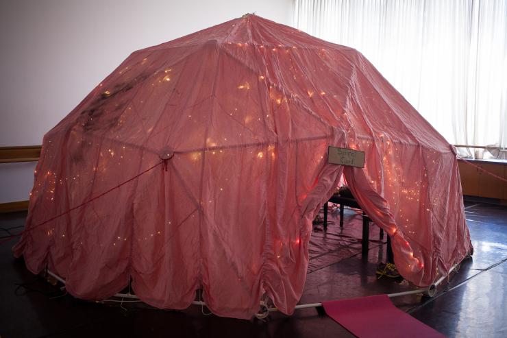 lighted tent