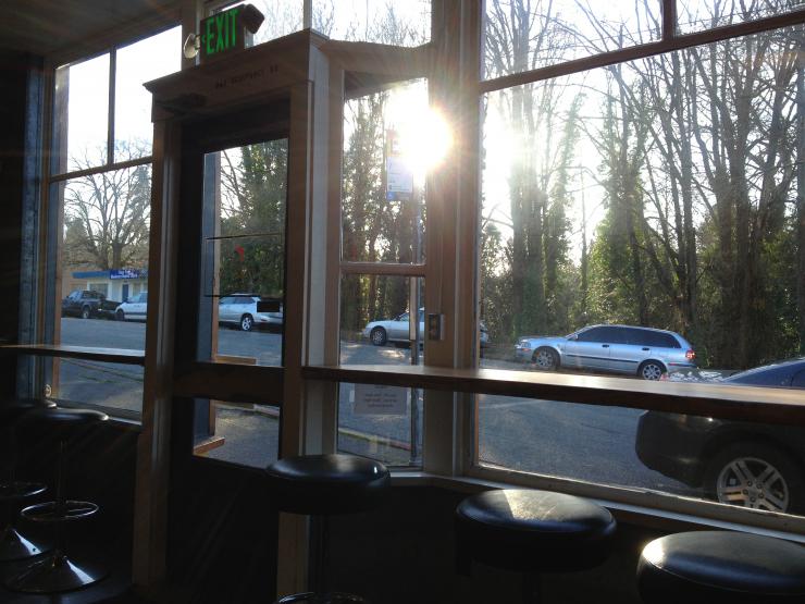 a cafe window