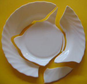 A broken plate 