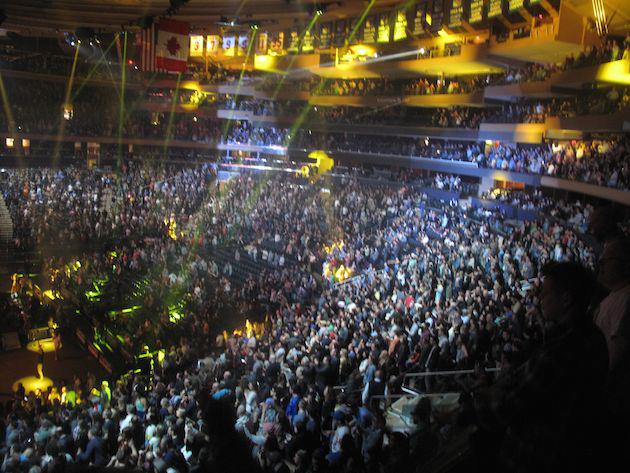 a crowd at a concert