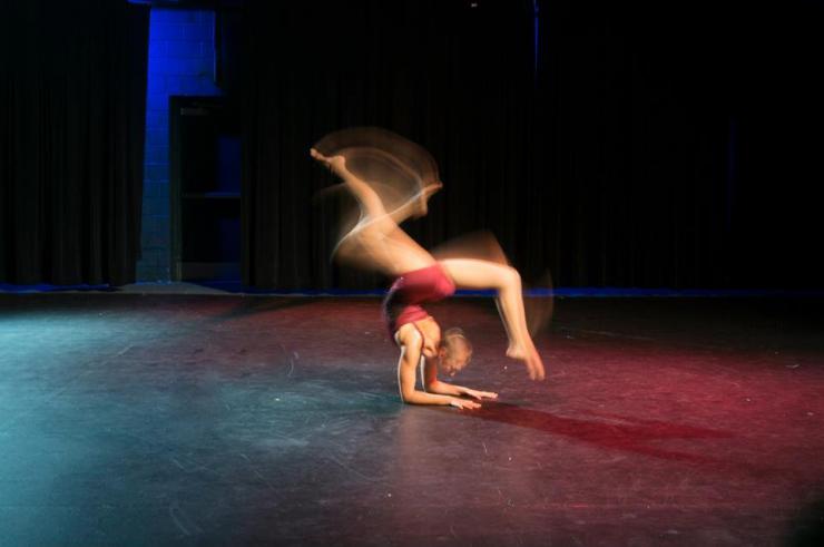 Contortionist performing
