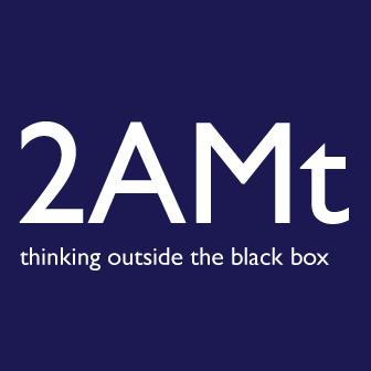 A logo that reads "2AMt: thinking outside the black box"