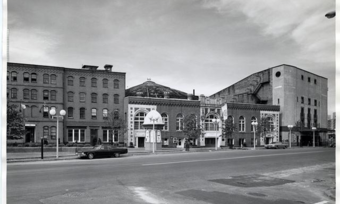 An old photo of the Boston Center for the Arts.