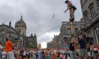 Edinburgh Fringe street performers.
