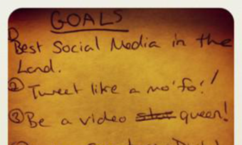 A list of goals.