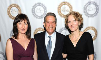 Lisa D'Amour, Melissa James Gibson, and Michael Steinberg at an awards ceremony.