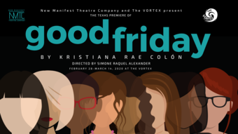 graphics of feminine heads with text good friday