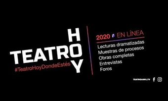 Teatro Hoy logo and event details.