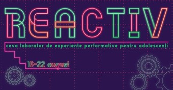 neon graphic of REACTIVE event poster.