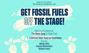 poster for get fossil fuels off the stage. 