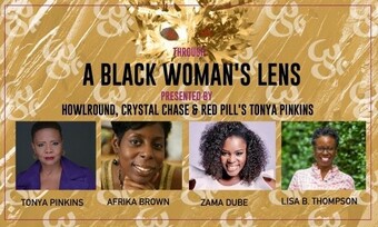 event poster for academia through a black woman's lens.