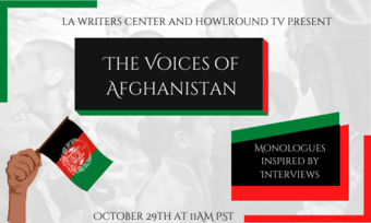 event poster for voices of afghanistan.