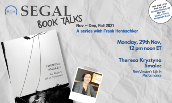 event poster for segal book talks with theresa smalec.