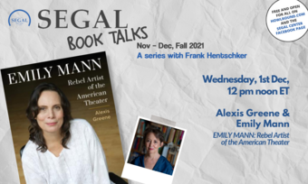 event poster for segal talks with emily mann.