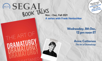 event poster for segal talks with anne cattaneo.