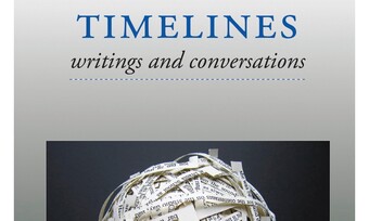 a section of the cover of the book timelines: writings and conversations.