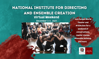 Event poster for the National Institute for Directing and Ensemble Creation.