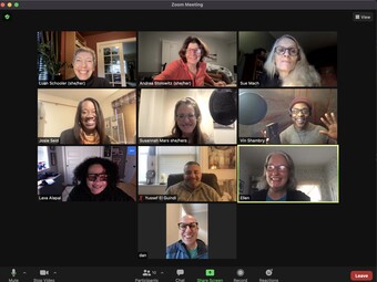Ten people on a Zoom call.