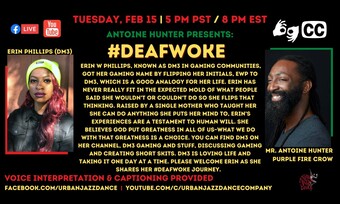 event poster for deaf woke with erin phillips.