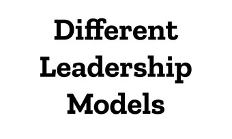 event poster for different leadership models.