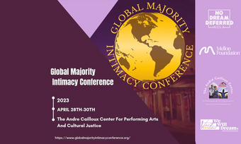 Global Majority Intimacy Directors Reception event poster.