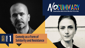 Event poster for no summary Comedy as a Form of Solidarity and Resistance.