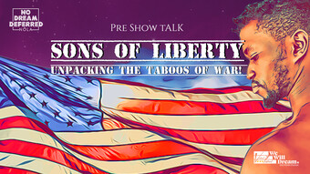 event poster for the sons of liberty pre show talk.