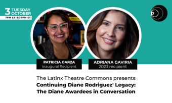 event poster for a conversation with the diane awardees.