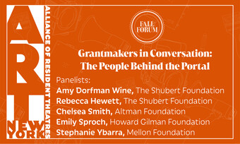 event poster for the fall forum grantmakers in conversation panel.