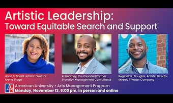 Artistic Leadership: Toward Equitable Search and Support Event poster.