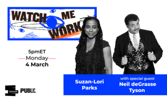 A promotional graphic for Watch Me Work.