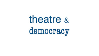 event poster for theater and democracy.