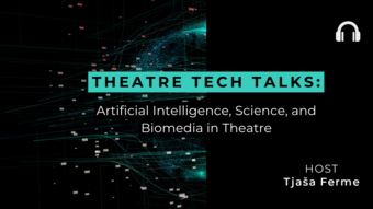 A promotional graphic for Theatre Tech Talks.