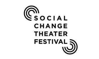 event poster for the first annual social change theater festival 2025.