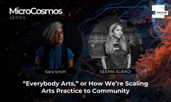 A promotional graphic for MicroCosmos.