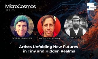 A promotional graphic for MicroCosmos.