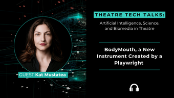 A promotional graphic for Theatre Tech Talks.