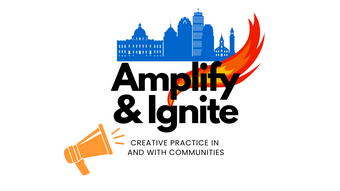 event poster for amplify boston with the american alliance for theater and education.