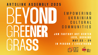 event poster for artslink assembly beyond greener grass 2025.