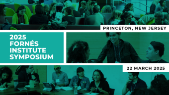 event poster for 2025 fornes institute symposium.
