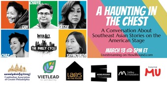 event poster for a haunting in the chest conversation.