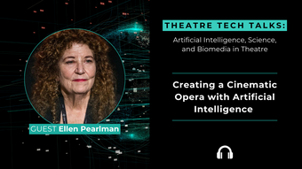 A promotional graphic for Theatre Tech Talks.