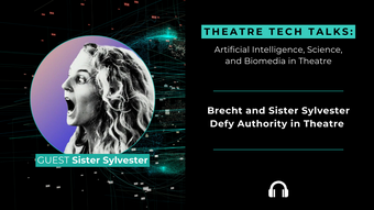 A promotional graphic for Theatre Tech Talks.