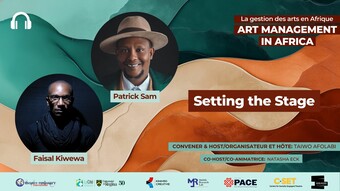event poster for setting the stage: art management in africa.