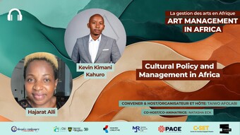 event poster for art management in africa: cultural policy and management in africa.
