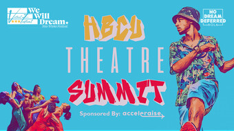 event poster for the h b c u theatre summit.